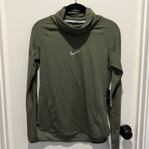NWT NIKE Running long sleeve. Dri-fit. Women’s size small. Olive green
